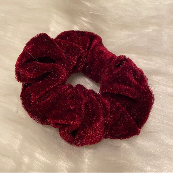 Accessories - Burgundy Velvet Scrunchie